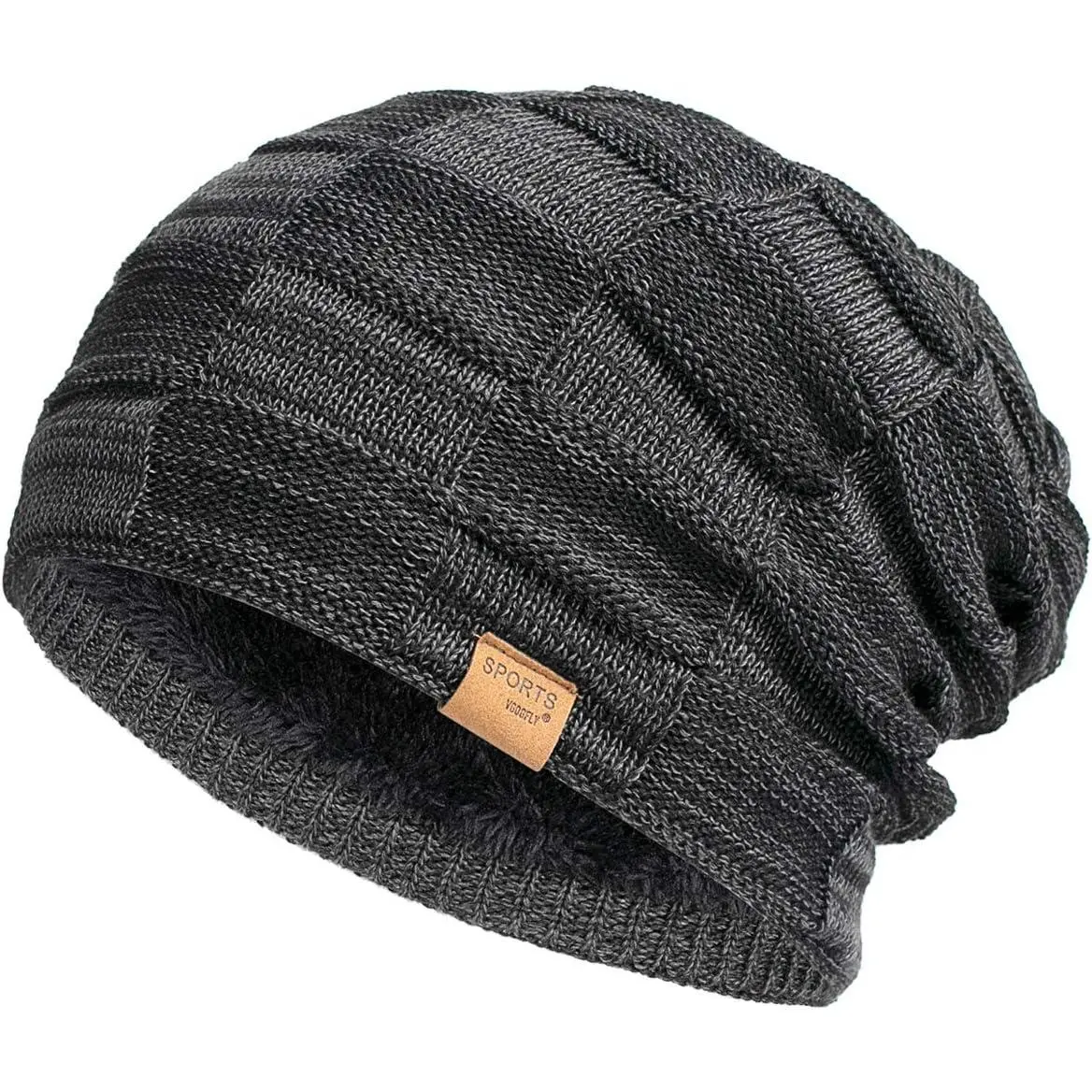 Slouchy Beanie for Men Winter Hats for Guys Cool Beanies Mens Lined Knit Warm Thick Skully Stocking Binie Hat