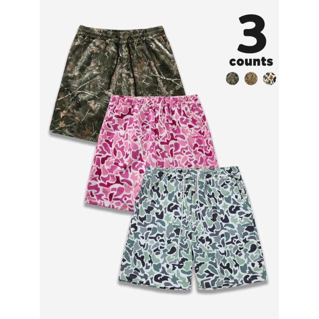 Camouflage Print Shorts Regular Fit Casual Street Style Shorts Lightweight Breathable Fabric Summer Daily Wear Unisex Fashion Trend Comfortable Outdoor Travel Beach Active Lifestyle