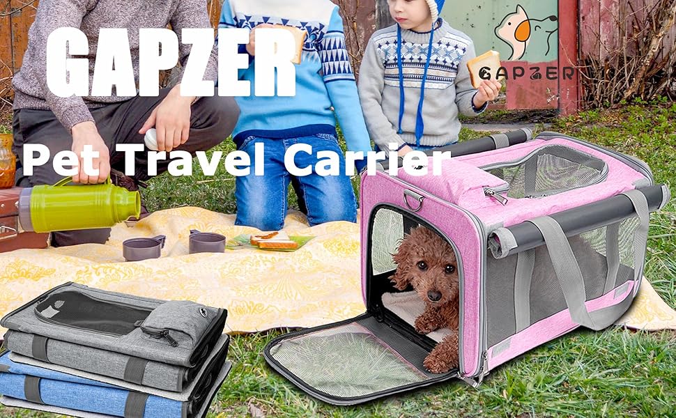 Soft-Sided Pet Carrier for Large Cats | Cat Stuff for Indoor & Travel Bag Medium Cat 20lbs Washable with Privacy Curtains Home Outdoor