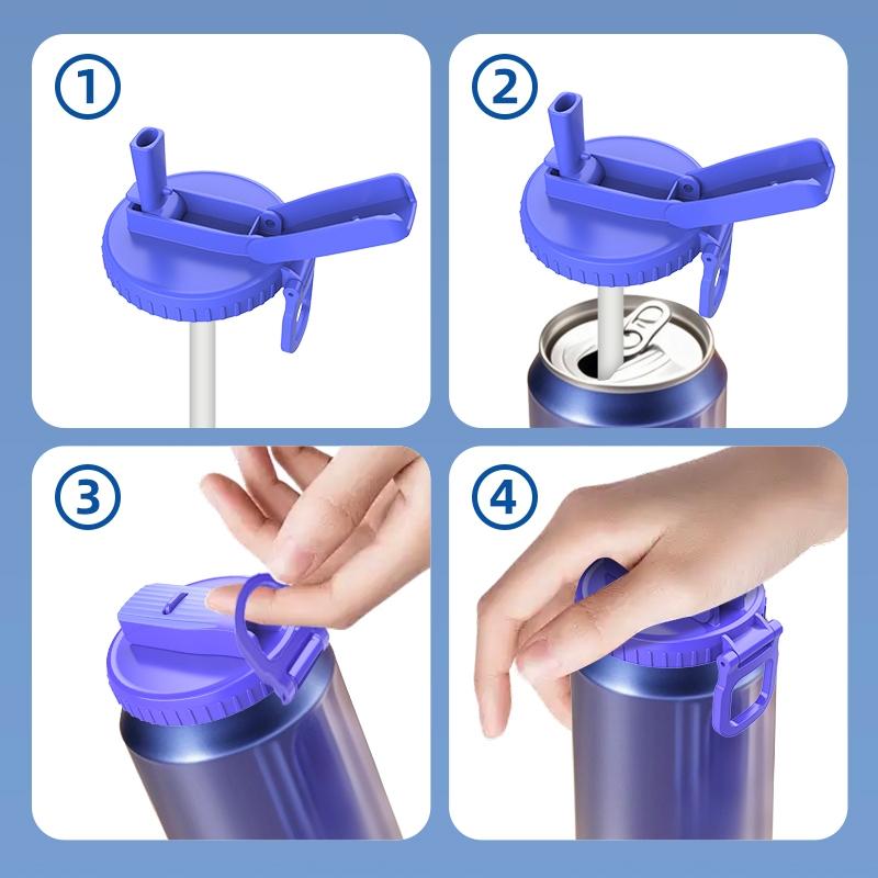 Reusable Silicone Drink Lid, Leak-Proof Design for Home Travel Outdoor Kitchen Use, Colorful Set of 4 Beverage Caps, Drinkware Lid