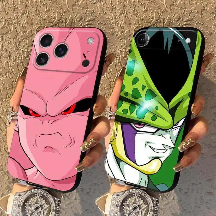 Shockproof Phone Case with Casing Protection for iPhone 17 Pro Max, 16, 15, 14, 13, 12, 11, Air - Dragon Ball Z Majin Buu Design