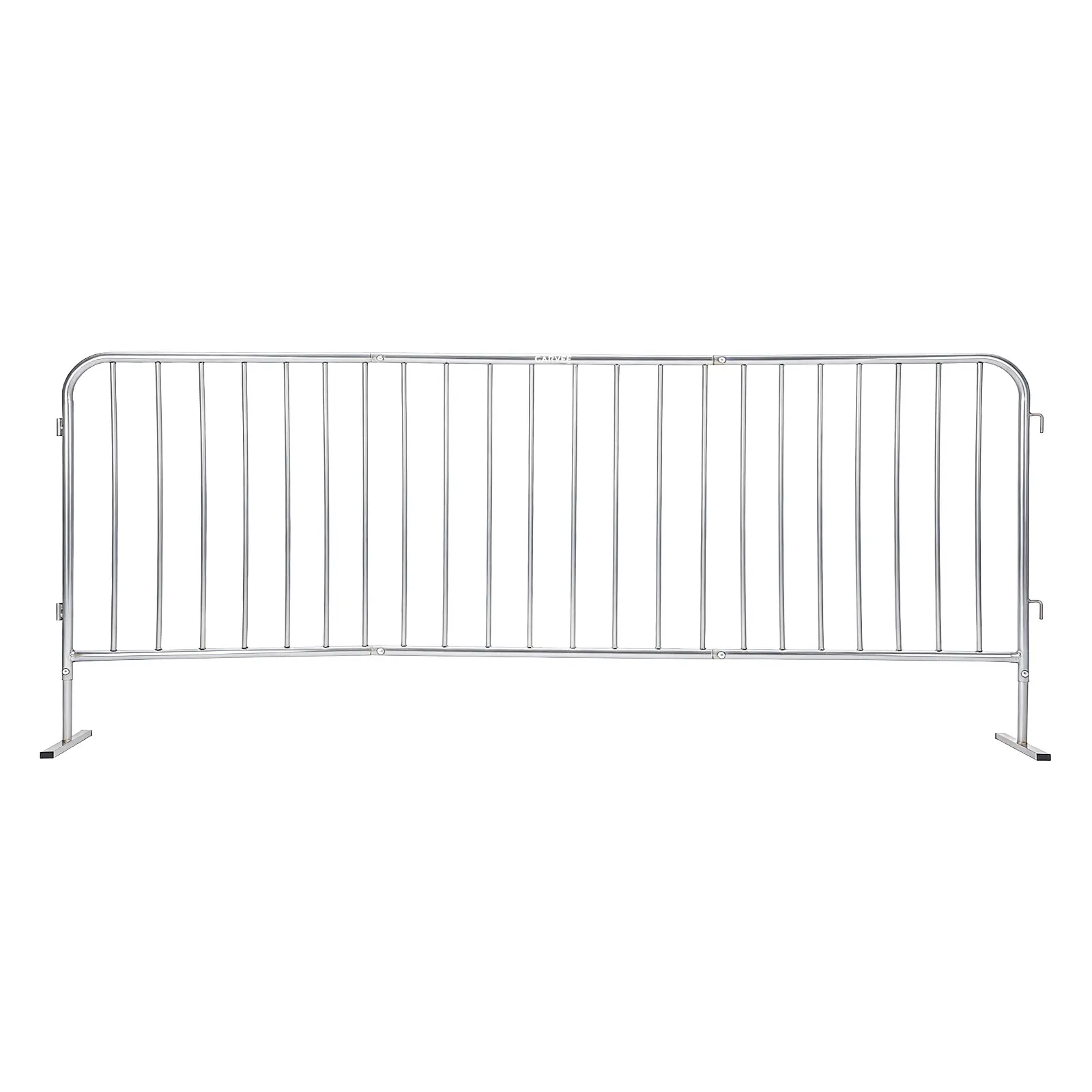 Heavy Duty Modular Steel Safety Barricade with Flat Feet Base – Galvanized Crowd Control Barrier for Indoor/Outdoor Event Fencing, Portable Road Barricade summerwins