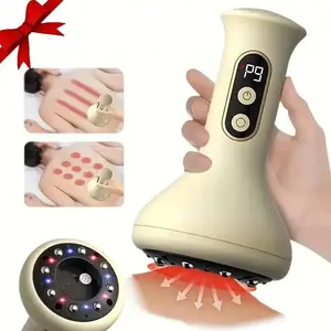 USB Charging - Intelligent 9-speed Adjustable Cupping Massager, Electric Cupping and Gua Sha Massager for Home Use, 1200mAh Battery Life, Whole Body Vacuum Cupping Tool, Comes with 8 Steel Balls, Best Choice for 10th Day