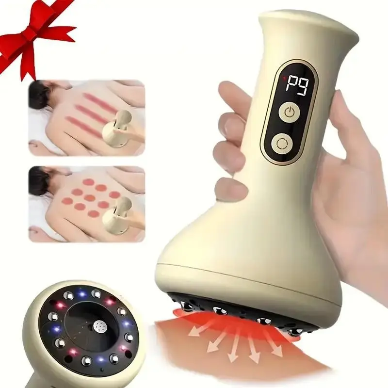 USB Charging - Intelligent 9-speed Adjustable Cupping Massager, Electric Cupping and Gua Sha Massager for Home Use, 1200mAh Battery Life, Whole Body Vacuum Cupping Tool, Comes with 8 Steel Balls, Best Choice for 10th Day