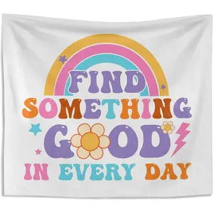 Kneibo Classroom Wall Hanging - 50x60 Inch Dorm Decor, Inspirational Kids Tapestry for Bedroom
