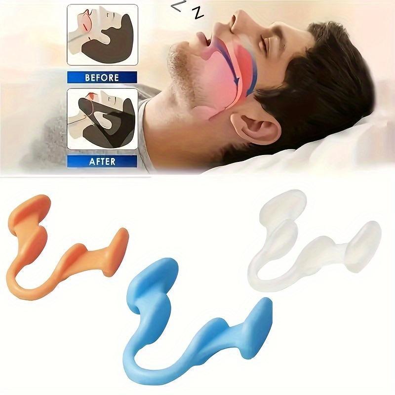 Silicone Anti-Snoring Nasal Strips, 6 Pieces Set, Comfortable Professional Handy Night Snore Reduction Device, Fits Head Size 22.05-23.62 Inches, Men Gift