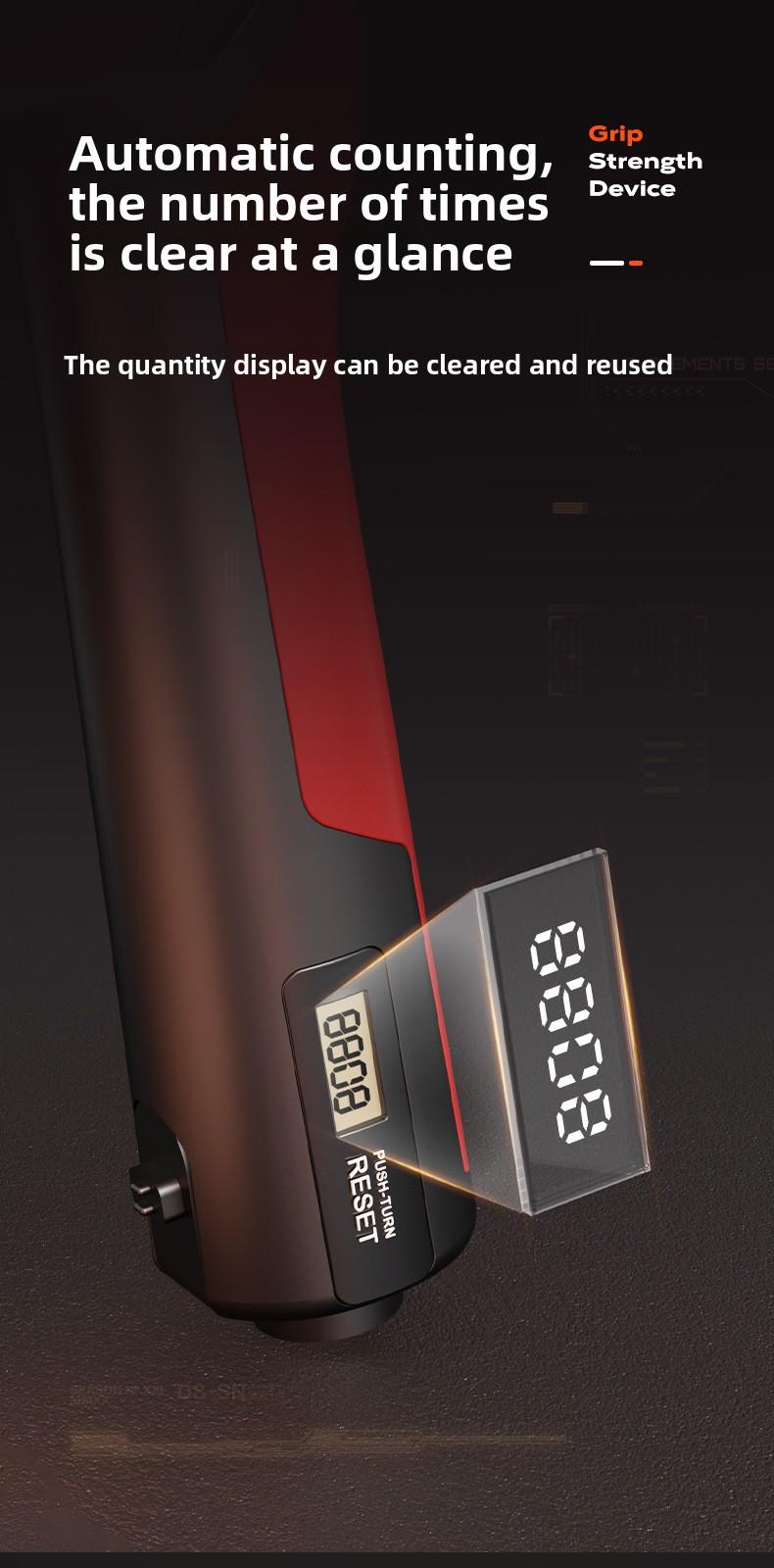 Herringbone Five-Finger Grip Strengthener Electronic Model Counting Grip Strengthener Arm Strength Training Finger Trainer Sports Equipment