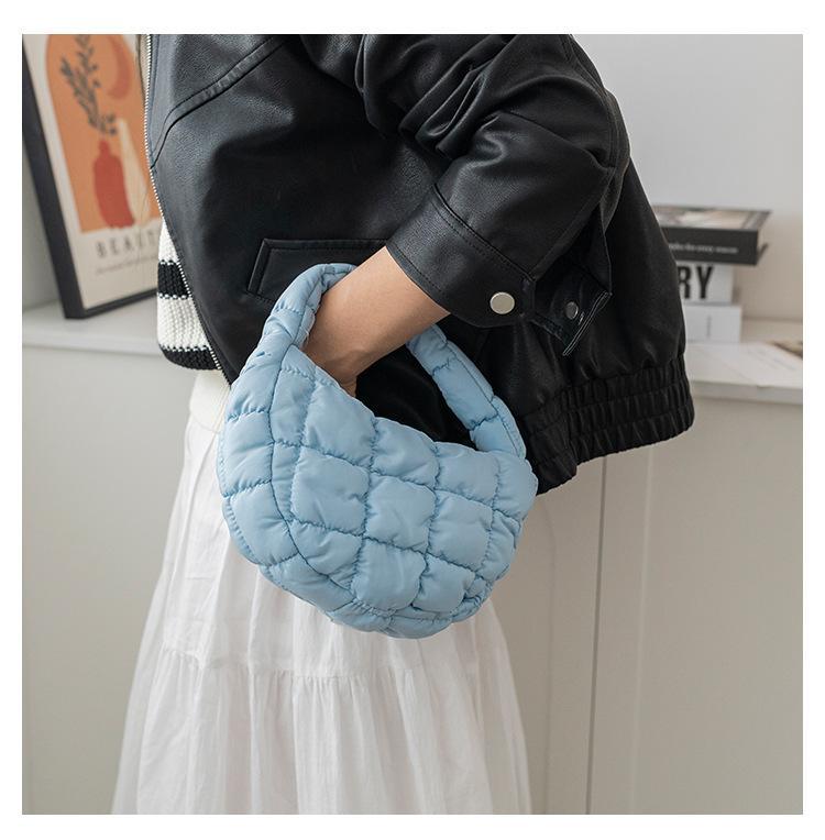 Fashion Quilted Shoulder Bags for Women Handbag Mini Cloud Pleated Bags Puffer Dumpling Bag Luxury Tote