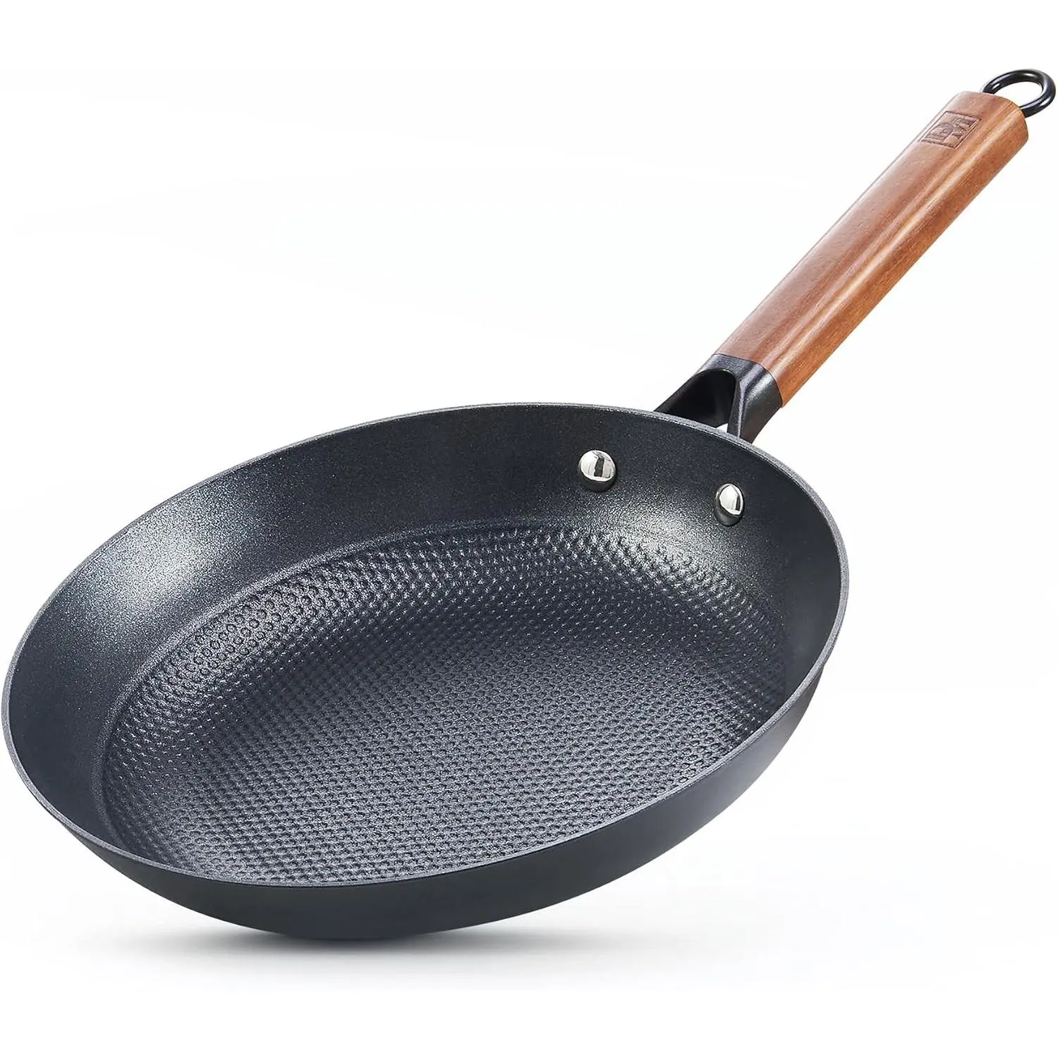 Cast Iron 10 Inch Nonstick Skillets, Frying Pan with Detachable Acacia Wooden Handle,  Non stick Omelet Egg Pan, Easy Clean Oven Safe Pans for Cooking, Compatible with  Cooktops