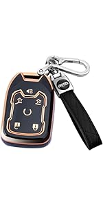 for GMC Key Fob Cover with Keychain, Soft TPU Full Protection Key Shell Key Case Compatible with Chevy Silverado Suburban Tahoe GMC Acadia Sierra Terrain Yukon,6-Button(Blue)