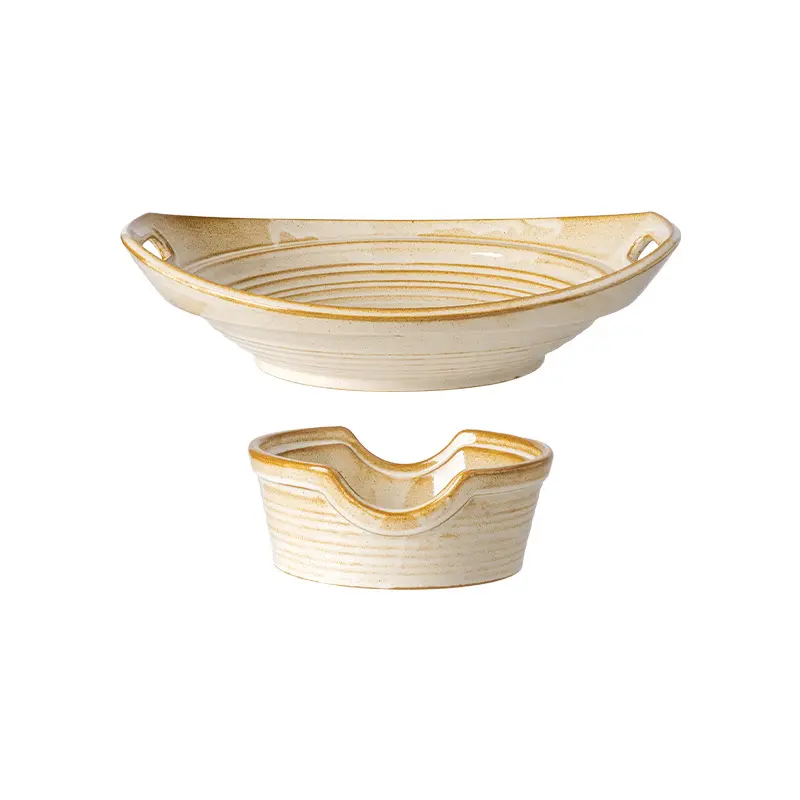 Vintage Ceramic Food Warmer, Double-Handled Serving Bowl with Candle Heating Base, Rustic Glazed Ceramic Dish for Stews, Braised Chicken, Hot Pot and Cozy Family Meals, Tabletop Kitchen Decor