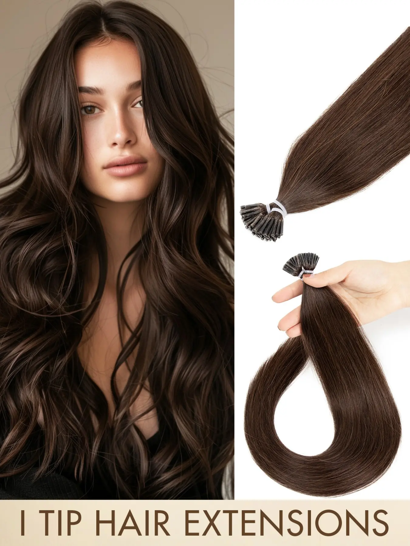 Real Human Hair Extension, Easy Styling, Durable and Non-Shedding, Soft Natural Look, Cold Fusion Pre-Bonded, Medium Length, 28-30g