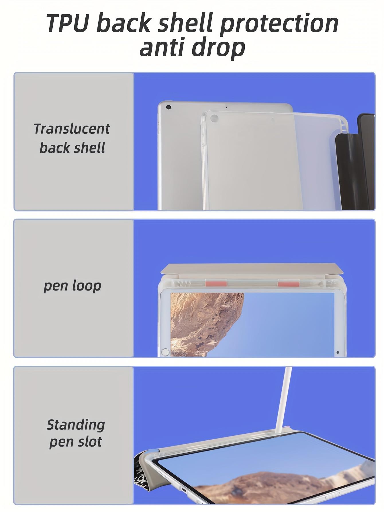 Notebook Pattern Case For Tablet, Wear-resistant Magnetic Suction Automatic Sleeping Wake Three-fold Two Stand Modes, New Literary Style Protective Cover, Suitable For Ipad Mini4/5/mini6/9.7/10.2/10.5/10.9/11/10 Generation Models. Pen Not Included