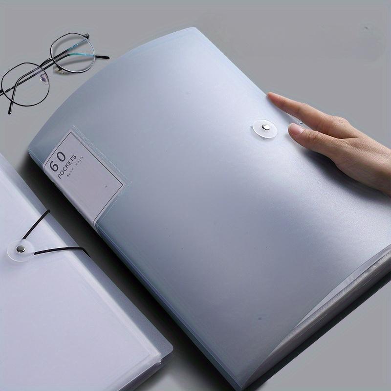 A4 Multi-Layer Transparent File Folder, Thick PP Material Durable Design, High Capacity Lightweight Design, Available in 6 Color Options for Stylish Organization