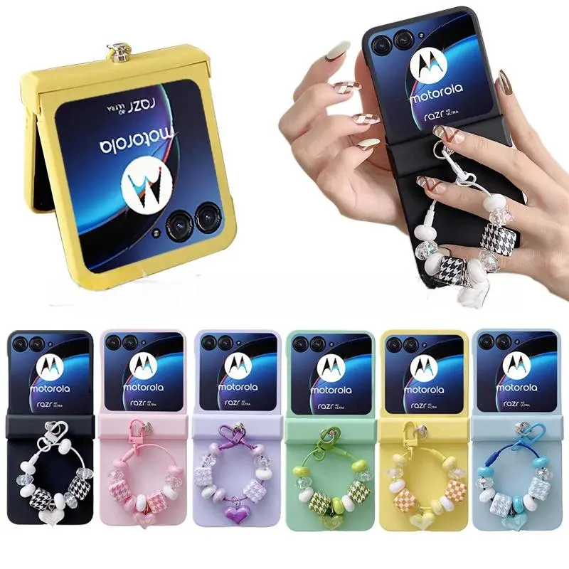 For Motorola Razr70 Plus Razr 60 Ultra 50 Ultra 40 Razr 2023Plus 2024 Plus Case With Keychain Shockproof Back Cover Accessories