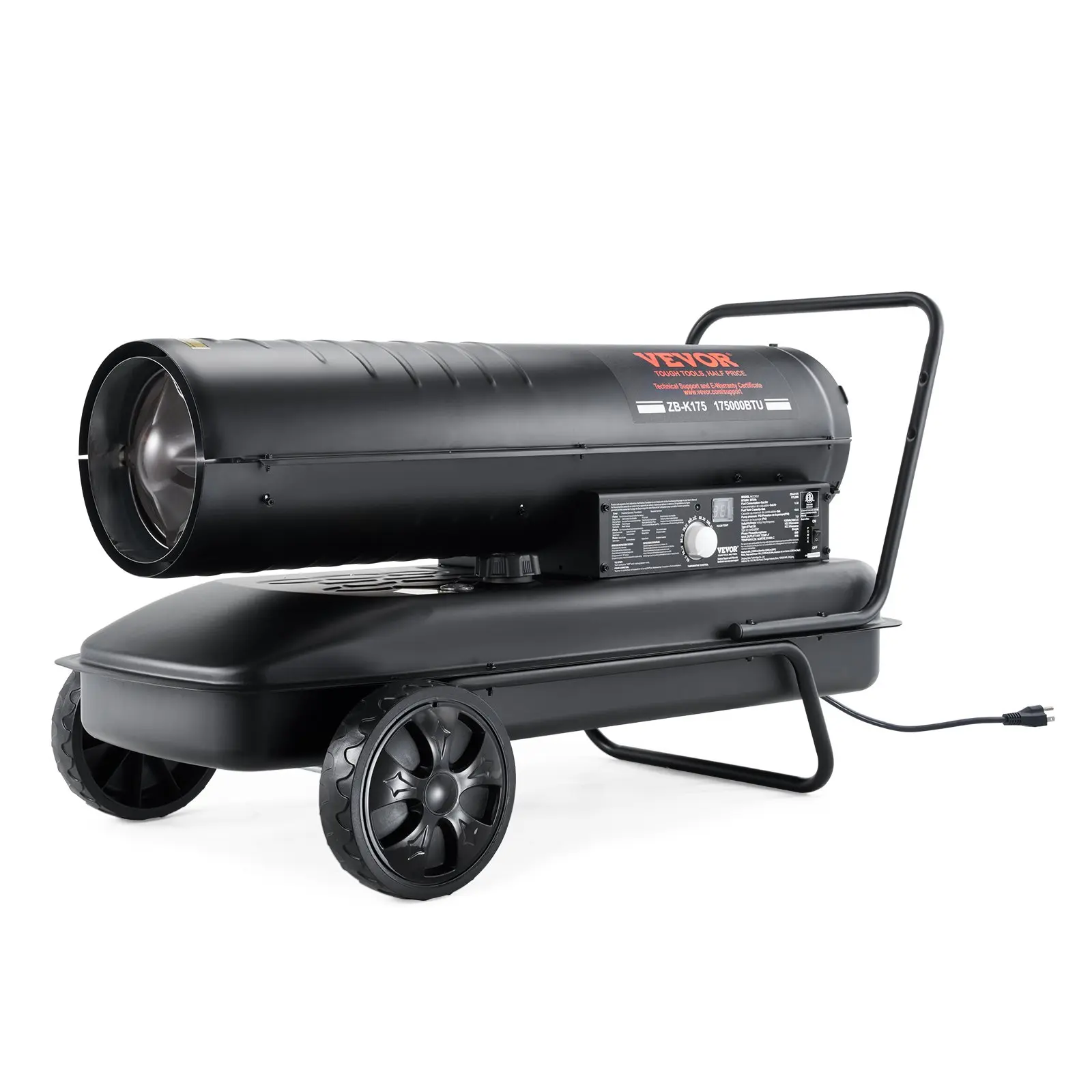 【Summerfinds】VEVOR Kerosene Forced Air Heater, 175000 BTU Portable Air Space Heater with Thermostat, 13.2 Gallon Tank Energy-Efficient heavy-duty Heater, for Indoor Outdoor Use Workshop Industry