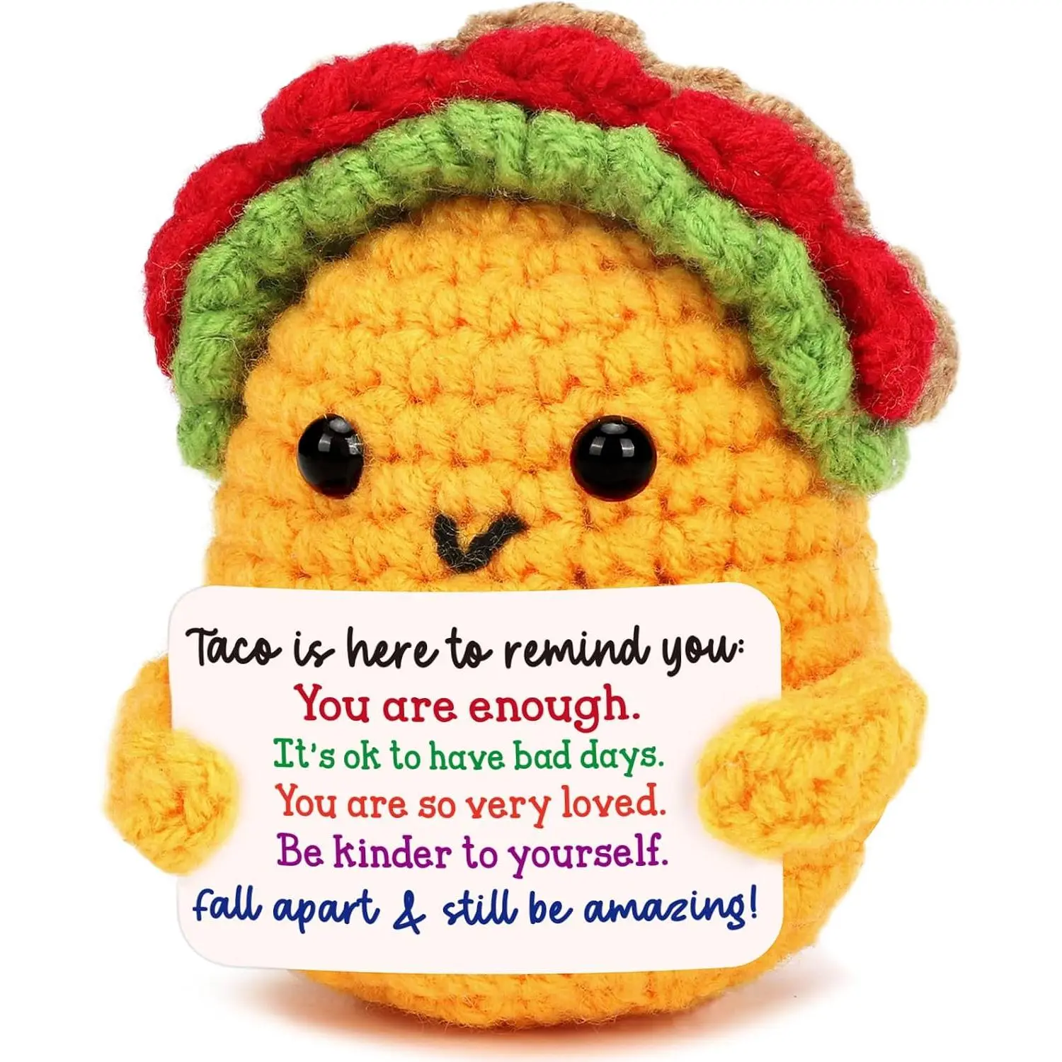 Easter Basket Stuffers for Teens Girls Boys Get Well Going  Gifts for Women  Coworkers Principal Employee Appreciation Farewell Gifts Easter Basket for  Cute Positive Crochet Taco Decor