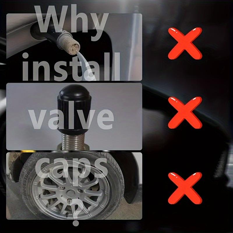 [Glow in the Dark Tire Covers] 8-Pack Glow in the Dark Skull Tire Valve Caps, Universal Fit Luminous Car Wheel Air Covers for SUV, Bicycle, Truck, Motorcycle - Plastic Material