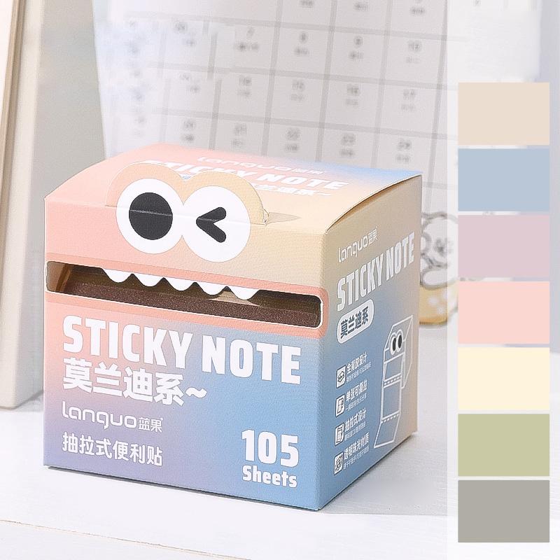 Random Color Cute Monster Pattern Sticky Notes, 105pcs/box Creative Multi-Purpose Sticky Notes, Sticky Memo Pads for Home, School and Office, Sticky Labels #GLOBAL PICKS