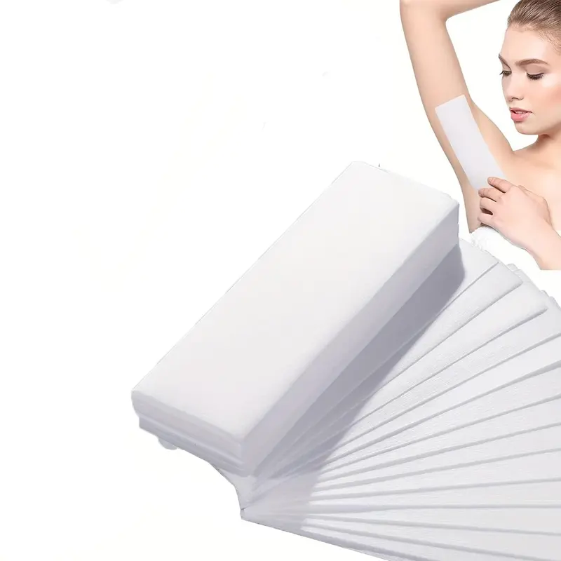 Beauty Non-Woven Waxing Strips for Facial & Body & Leg Epilating, 1.57x4'' Wax Strips for Hair Removal, Wax Strips for Legs, 50pcs/100pcs/200pcs, Unisex Use