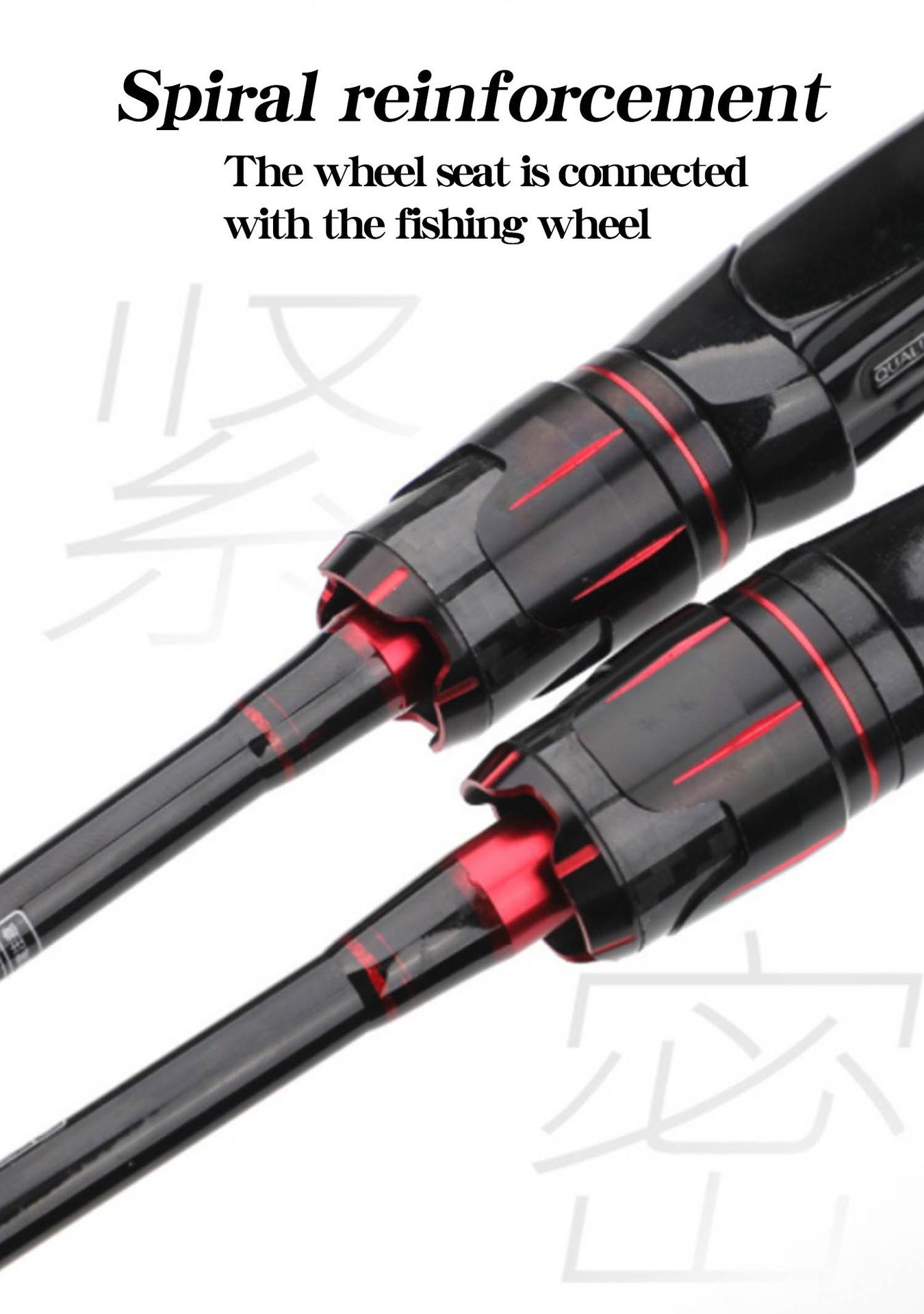 YJ Aquahunter Carbon Fiber Fishing Rod & Reel Combo, Casting & Spinning Rods L ML M Power, Versatile Long Casting Fishing Combo