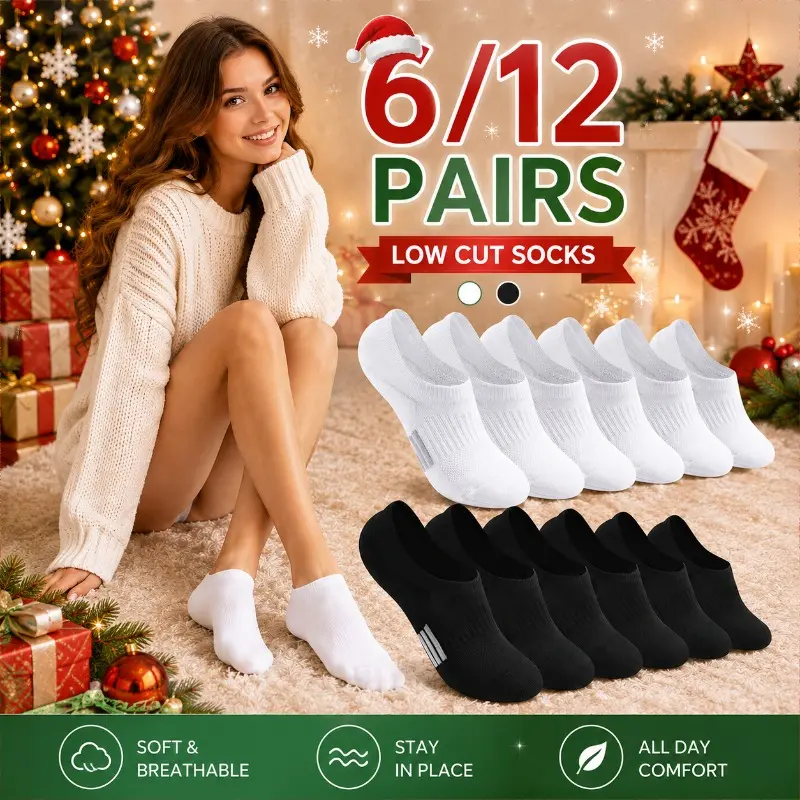 Breathable Mesh Invisible Ship Socks Solid Color, All Season Multiple Color Invisible No Show Socks, 6/12/24 Pairs Smooth Texture Casual Ship Socks, For Daily Dressing Parties Dances And Mother's Day Gifts
