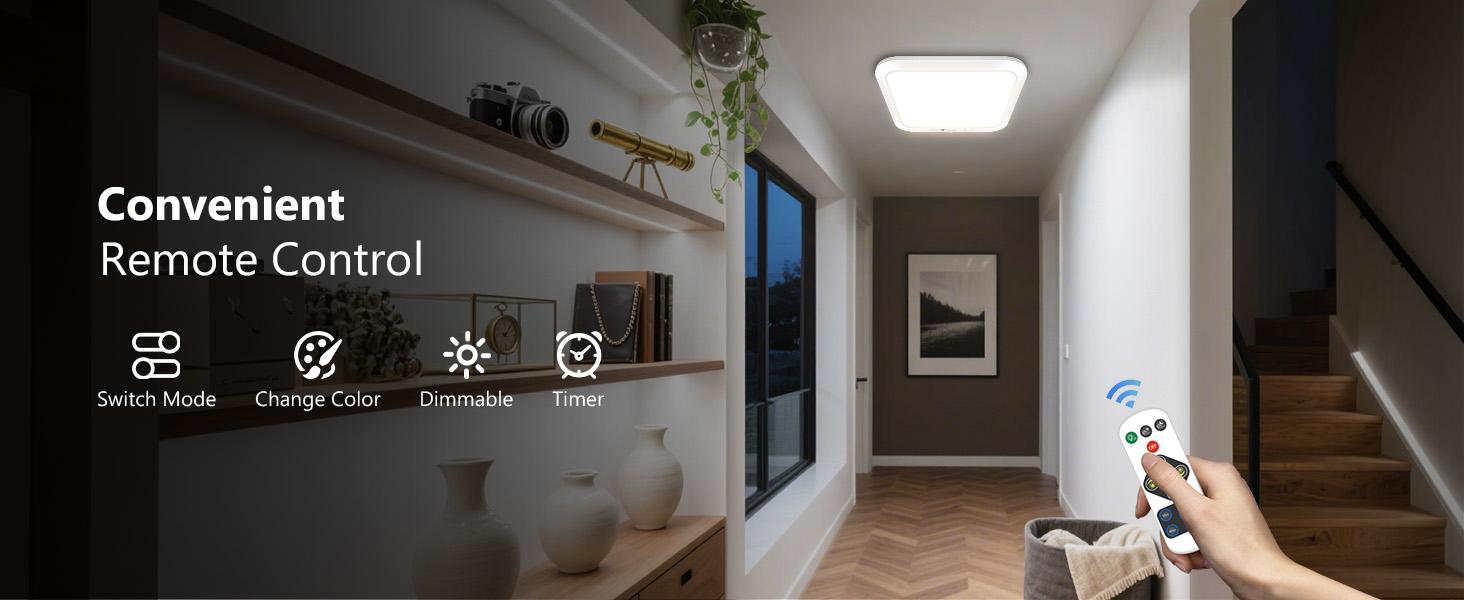 Rechargeable Motion Sensor Closet Light with Remote, Wireless Battery Operated Ceiling Light Magnetic Mount, Rechargeable LED Shower Light No Wiring for Indoor, Shower, Stairs, Shed, Hallway, Porch