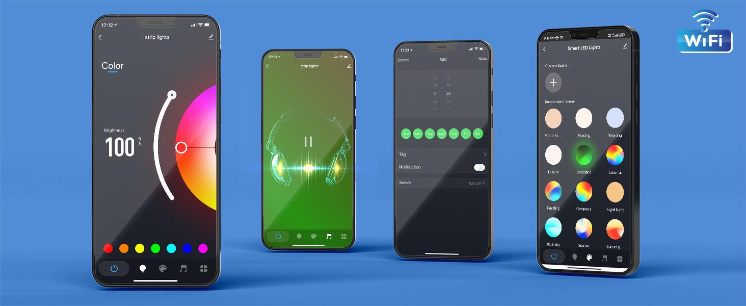 Daybetter 100FT (Old or New Packaging shipped randomly) WiFi Smart LED Light Strip Tuya App Control Bedroom Decoration Works with Alexa and Google Assistant