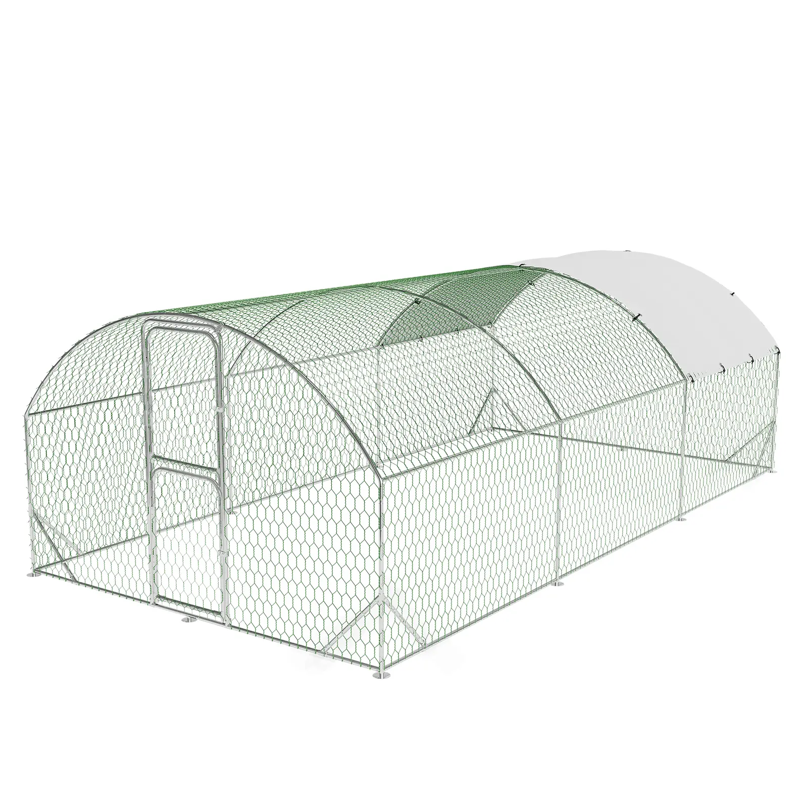 GAOMON Heavy-Duty Metal Chicken Coop for Yard – Large Walk-In Poultry Run with Door, Waterproof UV-Resistant Cover, Rust-Resistant Frame – Secure Outdoor Enclosure for Chickens, Ducks, and Rabbits