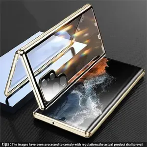 Transparent Full Coverage Tempered Glass Anti-Drop Shockproof Protective Phone Case, Fits Samsung Galaxy S25 Ultra S24 Ultra S23 Ultra S22 Ultra S21 Ultra