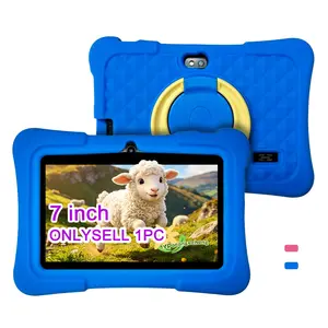 [Summerwins] 7 Inch Android Kids Tablet,  IWAWA Educational Apps, Parental Control, Dual Cameras, WiFi & Bluetooth, Holiday Gift for Kids, Pink & Blue, USB Cable Included, No Power Adapter