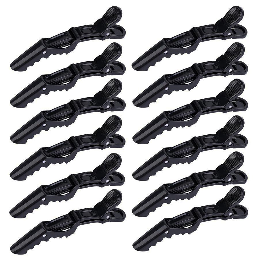 Hair Clips for Styling, 12pcs/set Wide Teeth & Double-hinged Design Hair Clips, Alligator Hair Clips, Professional Hair Salon Quality Styling Sectioning Clips, Hairpins, V Shaped Clip