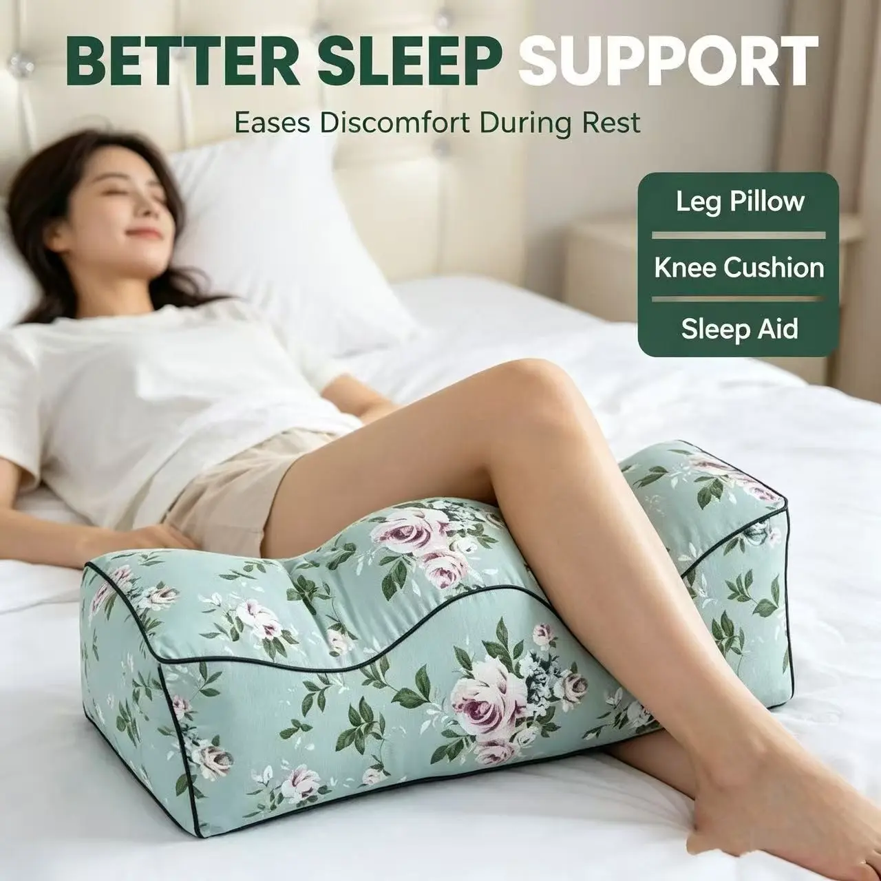 Elevate Your Sleep Comfort with Leg Elevation Pillow, Perfect for Resting Legs, Ideal for Nightly Use, Enhance Sleeping Experience