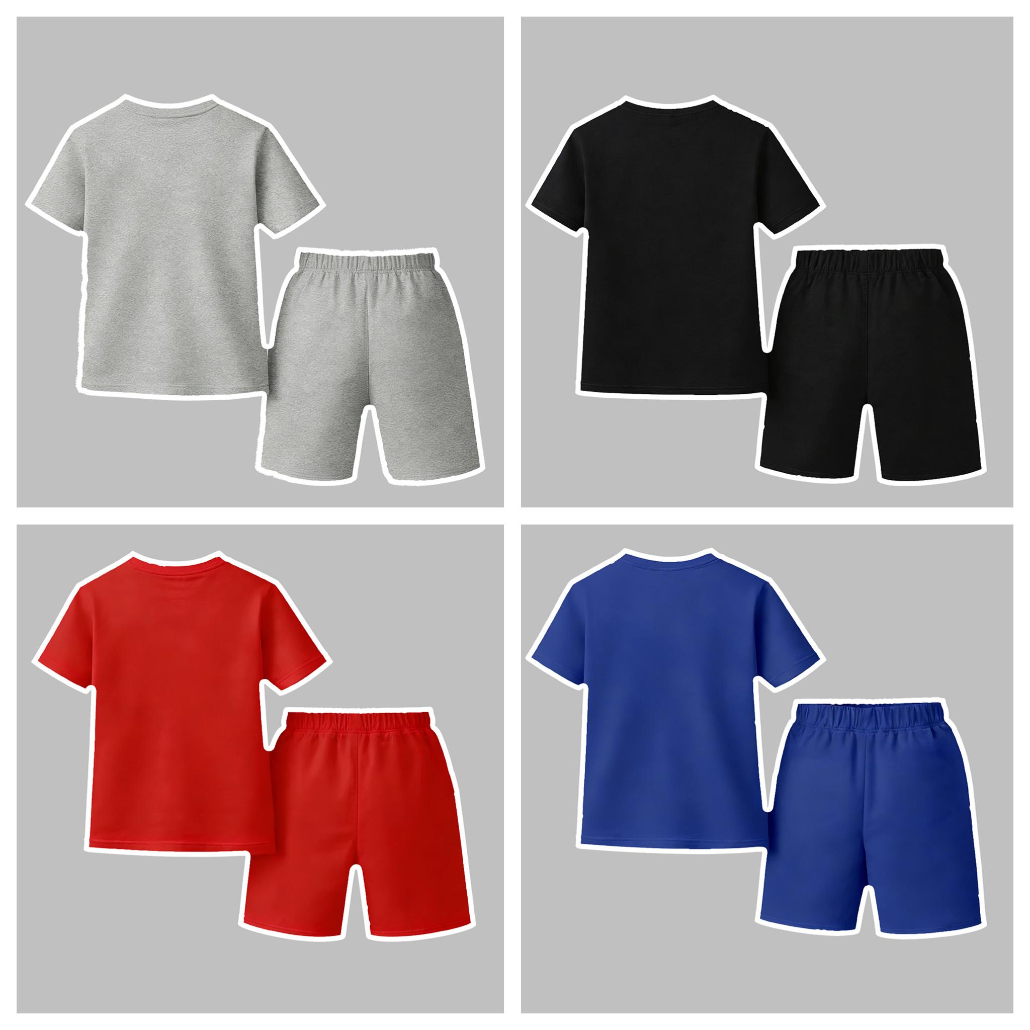 Girls' Pink Short-Sleeved T-Shirt And Shorts Set With Butterfly Print, Casual Children's Summer Clothing, Comfortable Round-Neck Outfit, Suitable For Everyday Wear And Outdoor Activities.