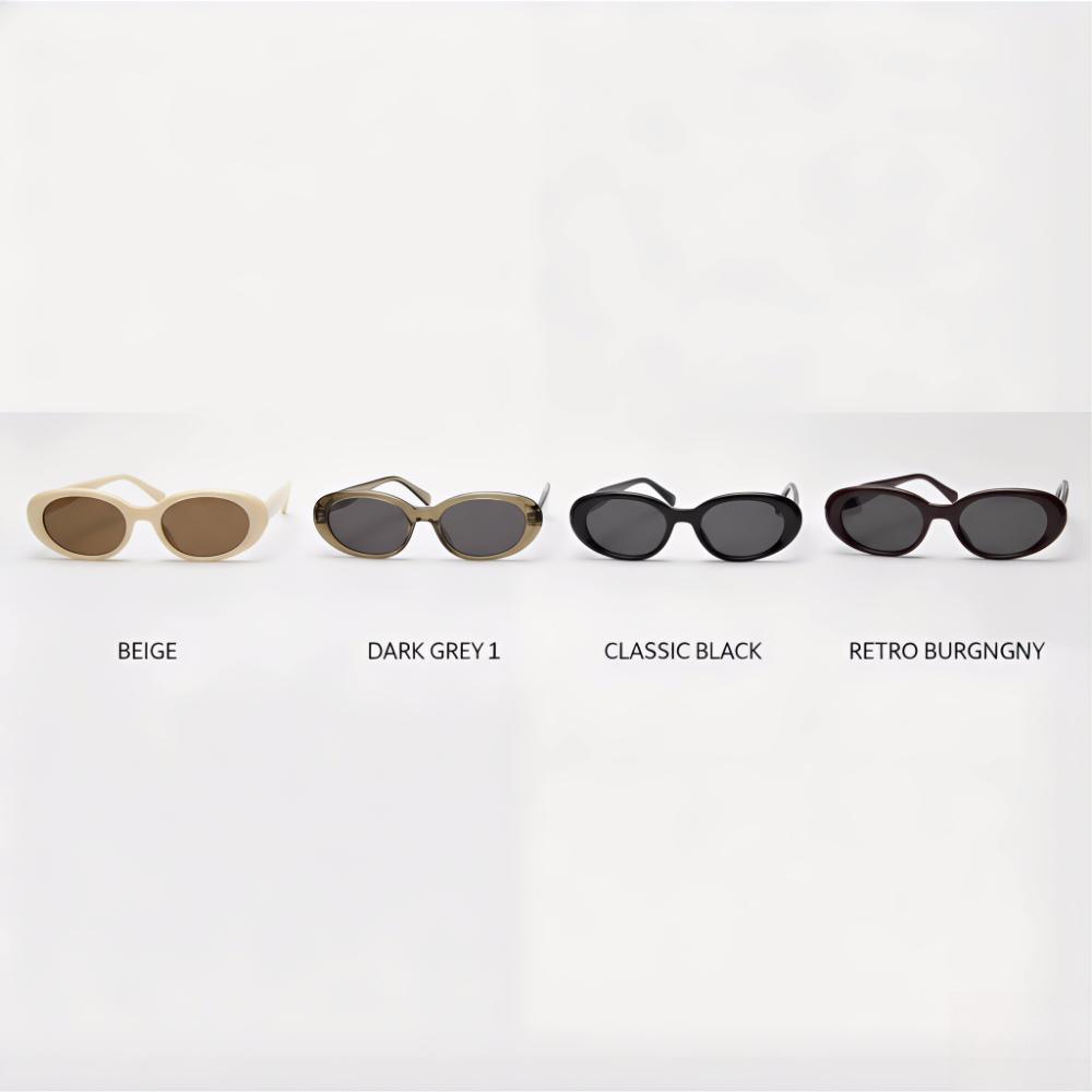 Oval Sunglasses Unisex Transparent Frame, Retro Polarized UV400 Lightweight Multi-Color for Daily Wear Outdoor Casual