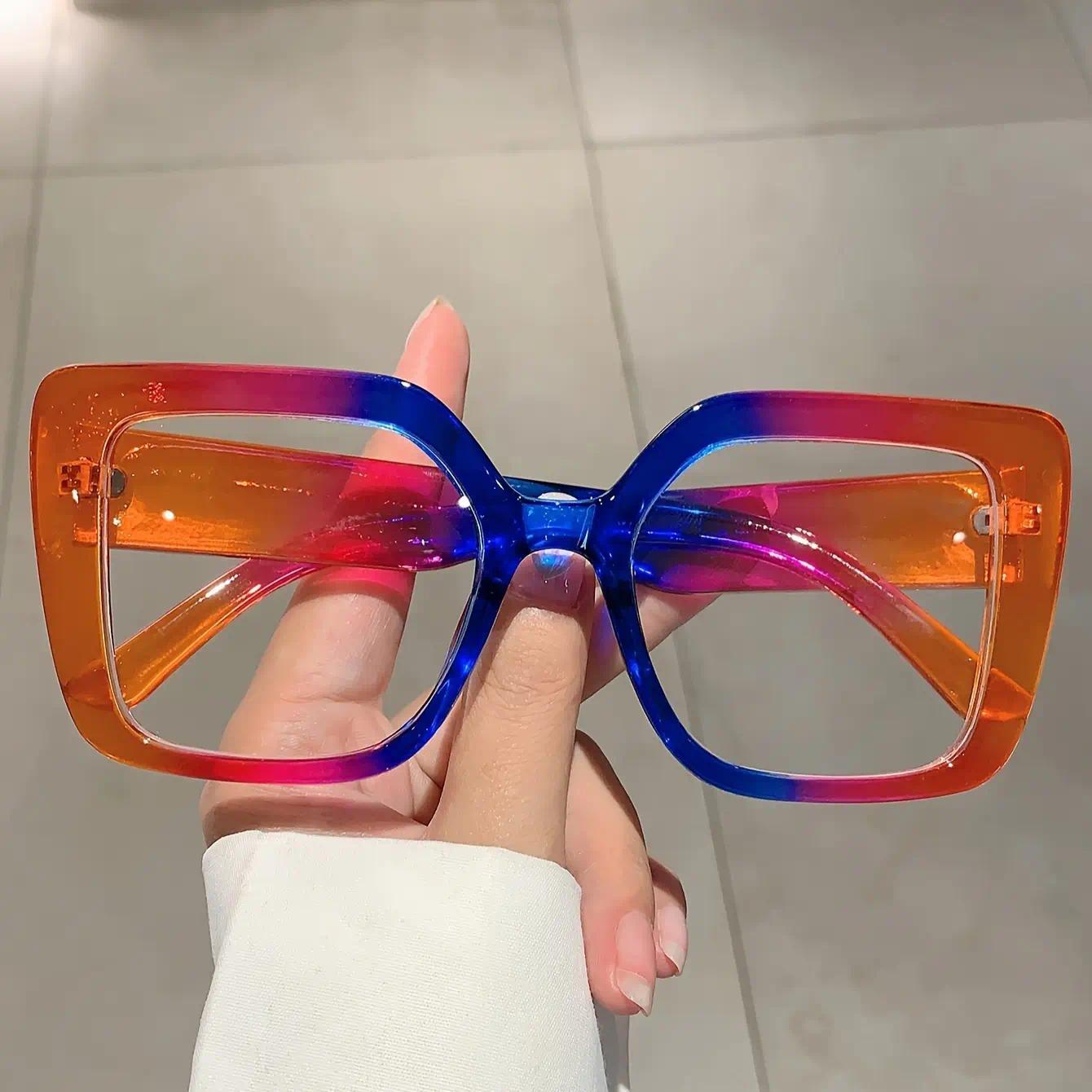 Women’s Square Full Rim Non-Prescription Glasses Elegant Minimalist Fashion Eyewear Durable Frame with Sturdy Metal Hinges Classic Versatile Eyeglasses Perfect for Daily Wear Office Work Formal Events Business Casual & Modern Simple Style Looks