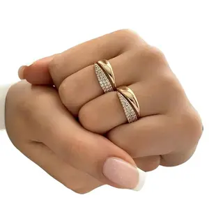 Women's Unique Open Design Sparkly Boho Ring - Sports & Outdoor Protective Gear Accessory, Daily Essential, Funky Unique Accessories