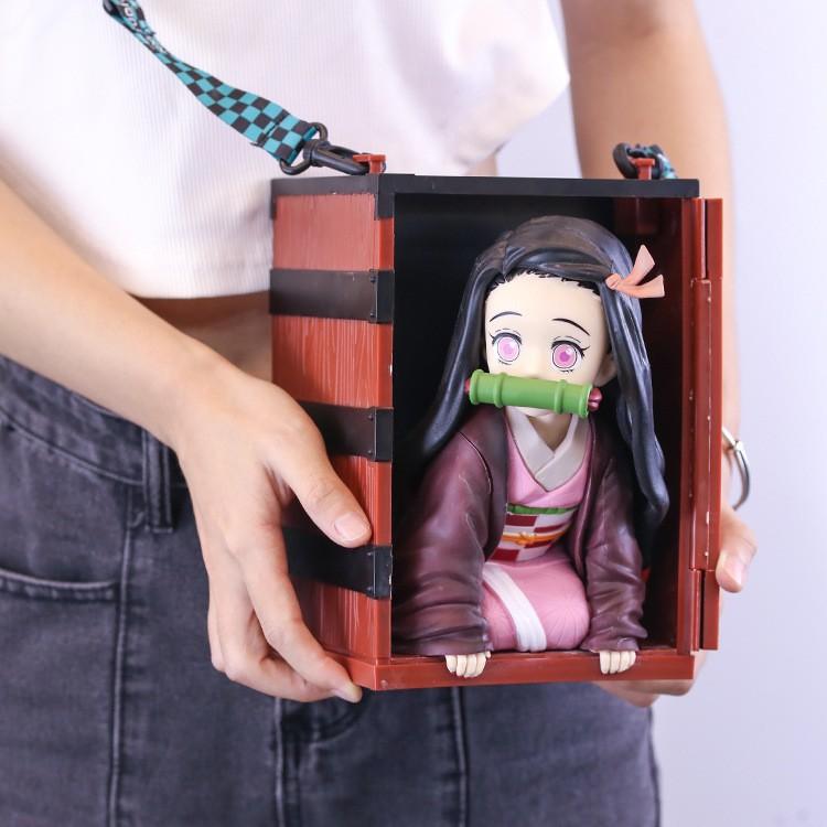 <Demon Slayer: Kimetsu no Yaiba> Nezuko Popcorn Bucket Practical Snack Container Can Hold Popcorn Candy Suitable for Outdoors and Movie Theaters