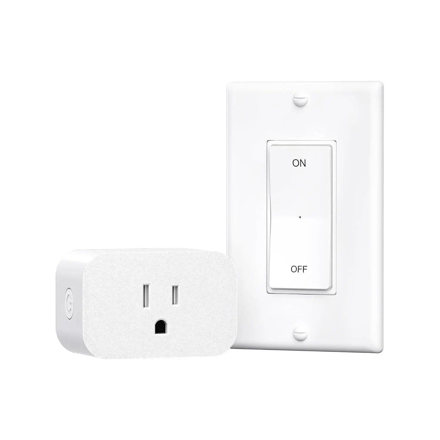 Remote Control Outlet Plug 15A 1875W, No Wiring Rocker Wall  100FT RF, Remote Plug for Table Floor Lamp, LED Ceiling Lights, Hexagon Garage Lighting Christmas Decor
