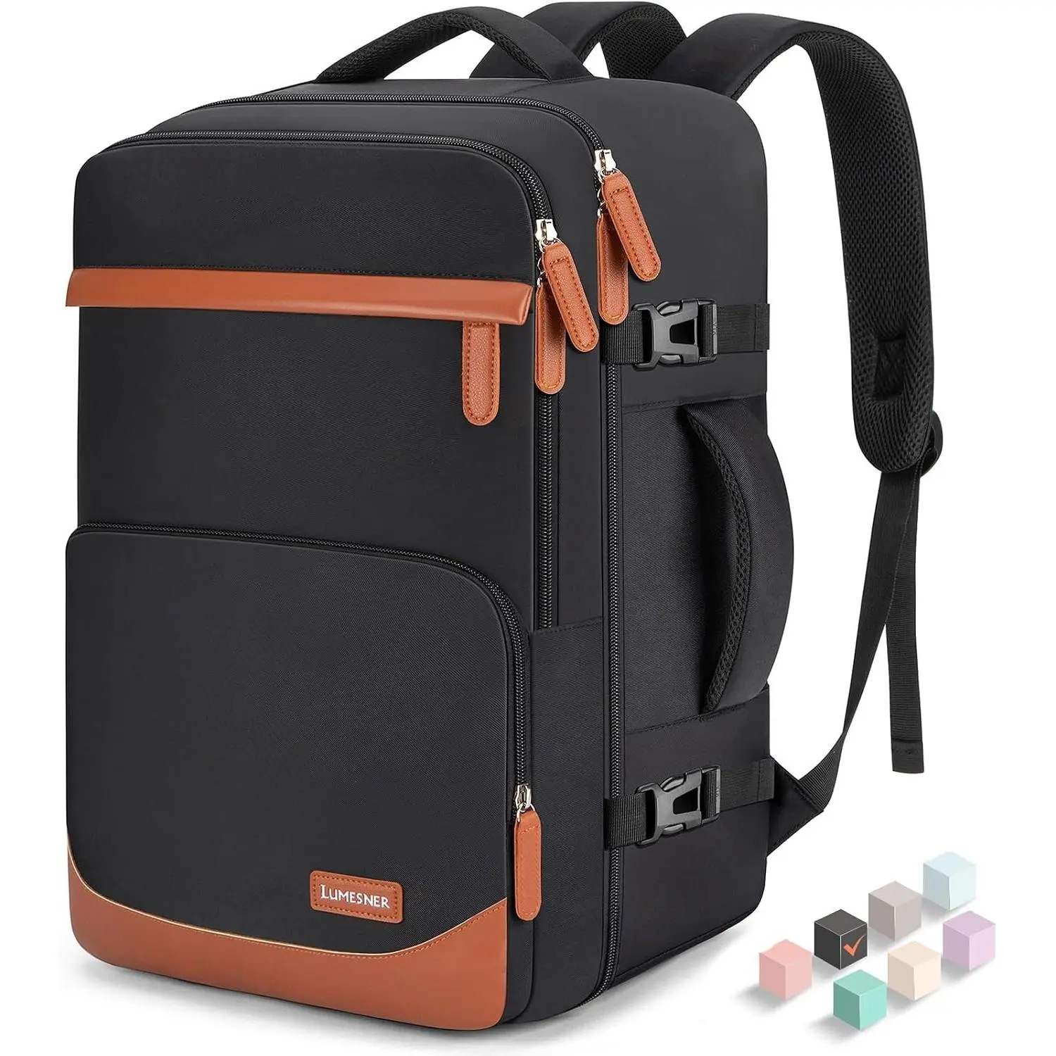 Water-Resistant Carry-On Laptop Backpack for Travel, Flight Approved Fits 18 Inch Laptop, Lightweight Durable for Hiking Camping Business Commute, Men WomenGift