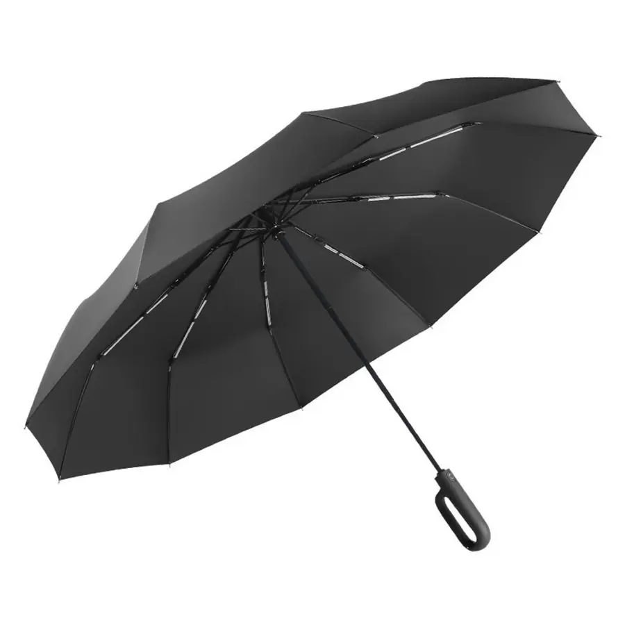 Creative Ring Handle 10 Rib Dual Canopy Umbrella, Glass Fiber Frame Windproof, Gel Coating UV Protection, Suitable for 2-3 People