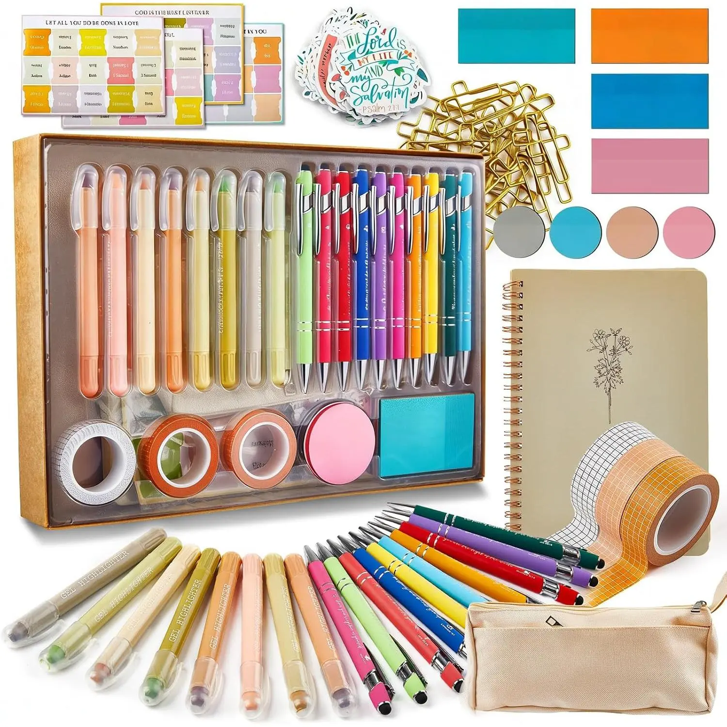 diary kit,  study supplies, bloodless  highlighter and bloodless pens,  pens,  study tools.