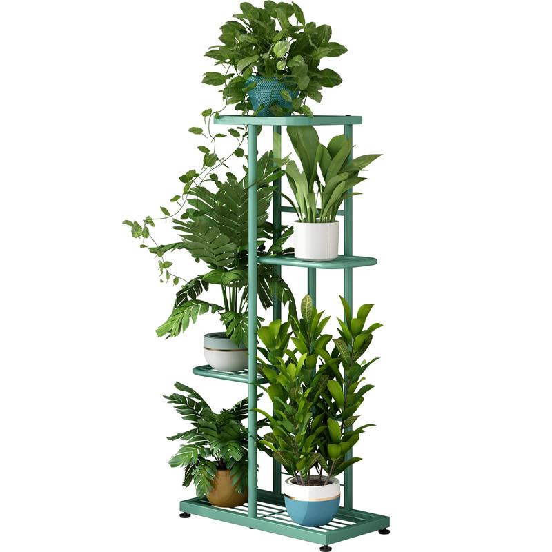 Plant Stand Indoor Outdoor Metal 4 Tier 5 Potted Multiple Flower Pot Holder Shelf Planter Display Shelving Unit for Patio Garden Corner Balcony Living Room【A001】 Deals For You Days