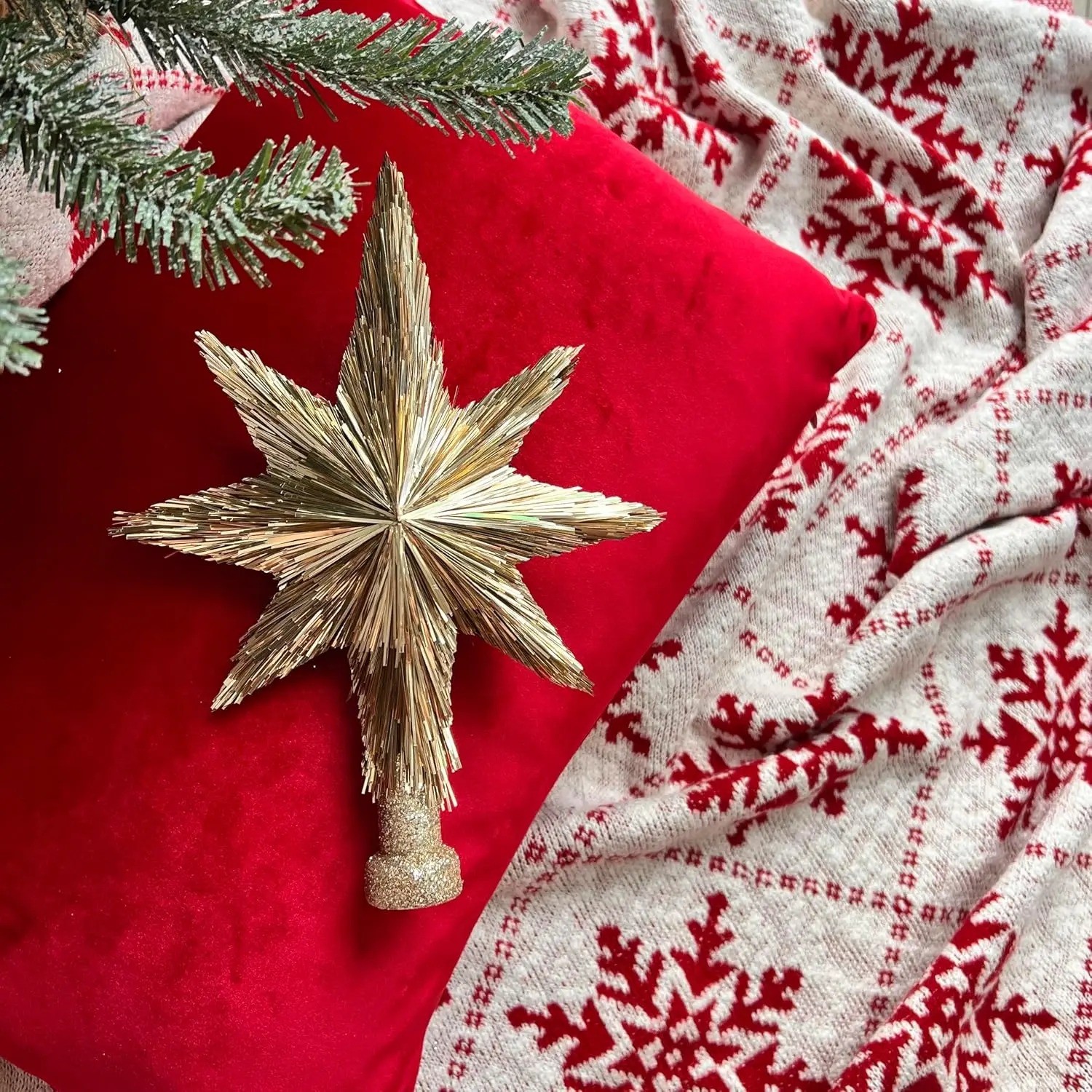 Elegant Christmas  Tree Topper -  Champagne  Stars -   - Tinsel Decorations - Holiday Decor - Xmas  Christmas Ornaments - Toppers for Christmas Tree (10?)