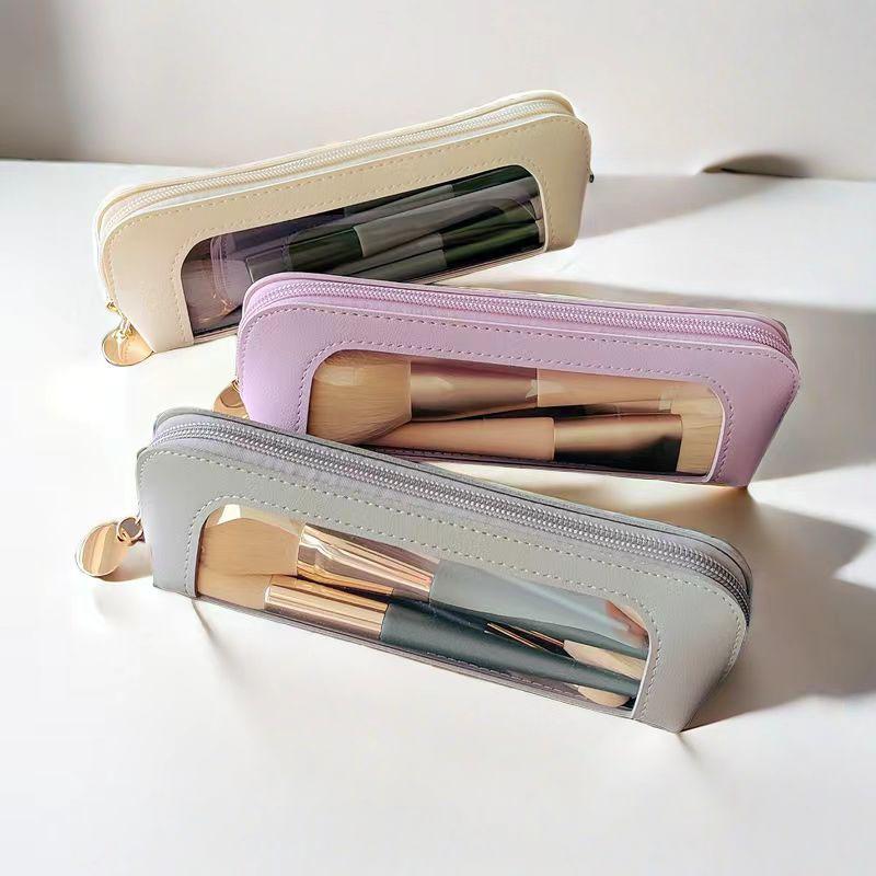 Transparent Window Makeup Bag, Multi-Color Portable Beauty Pouch, Ideal for Lipstick & Small Beauty Essentials, Travel-Friendly Organizer, Makeup Storage Bag
