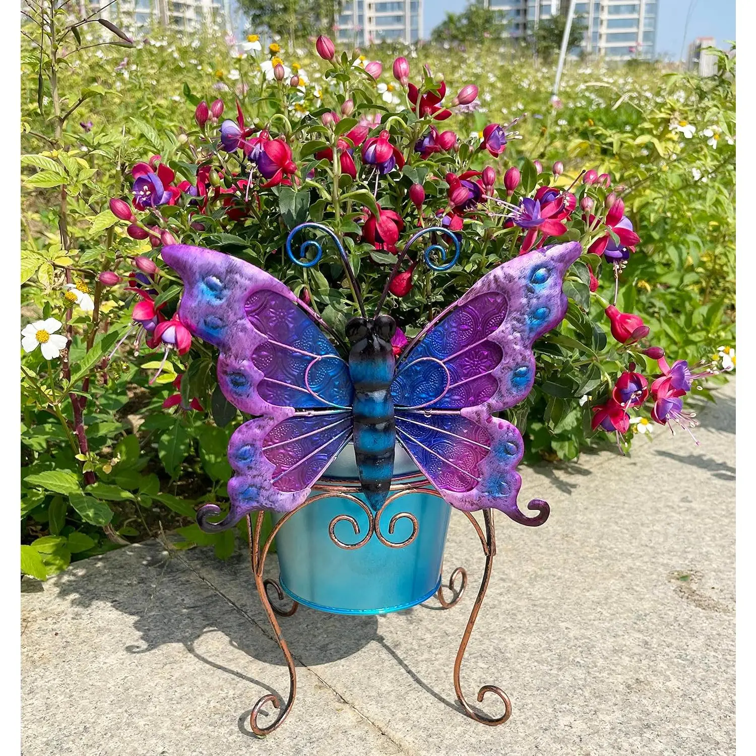 Butterfly Flower Pot,Outdoor Flower Planters,Planter-Lawn & Garden DÉCOR,Planter with Drainage Hole  Pots for Cactus and Air  for Indoor/Outdoor Use