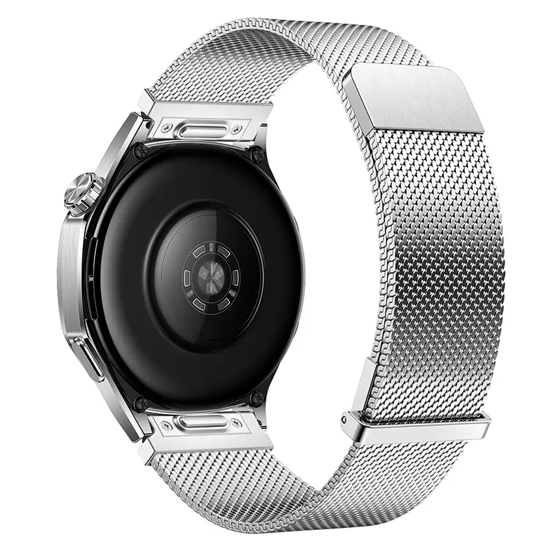 22mm Upgraded Push-Type Stainless Steel Watch Strap - 1#Silver Press Model Steel Band Watch Bracelet, Durable Luggage & Bag Accessory, Stainless Steel Strap