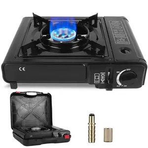 Portable Outdoor Butane Gas Burner, High Power Camping Cook Stove with Safe Pressure Control & Quick Gas Tank Release-4140