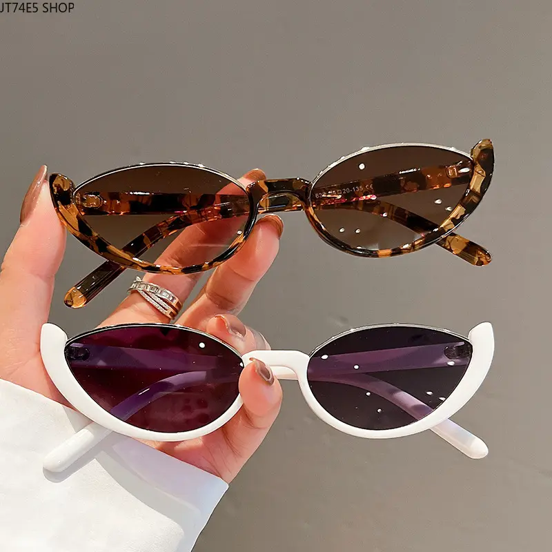 Trendy Cat Eye Sunglasses, Minimal Avant-Garde Celebrity Style Shades