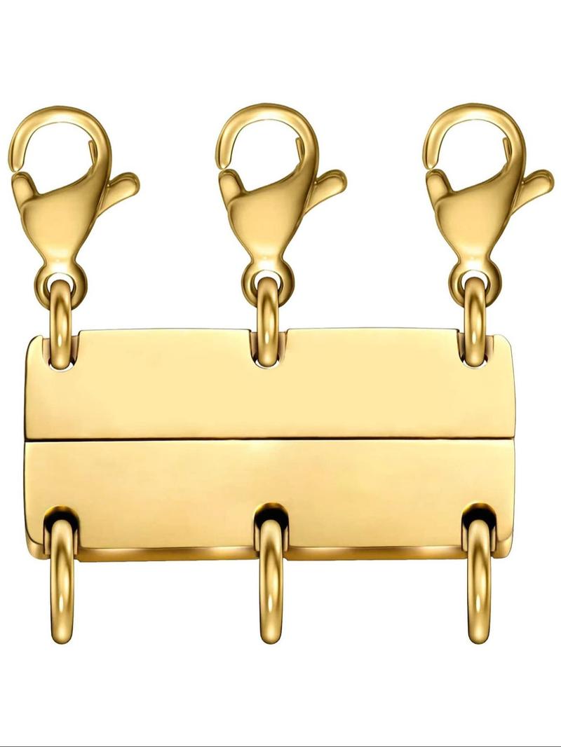 Magnetic Necklace Clasp, Stainless Steel Clasp, Fashionable Jewelry Accessories for Women & Girls, Trendy All-match & Exquisite Jewelry for Birthday Gift